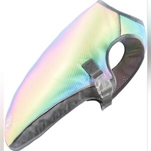 Canada Pooch - Rainbow Gradient Dog Cooling Vest with Reflective Trim